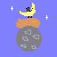 banana riding a potato on the moon!!