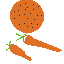 Orange-coloured food