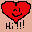 "hi" love icon