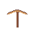 a simple wooden pickaxe