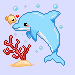 Cute Dolphin and Fish