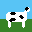 Cow on a field vert